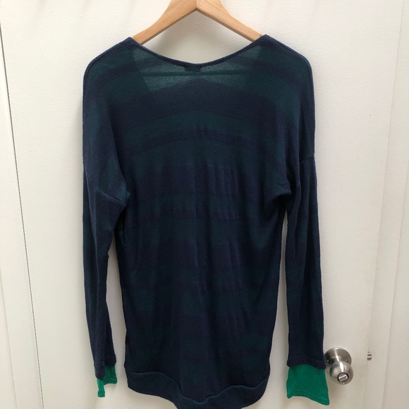 Splendid Shirt - two layer shirt - striped navy and green - size S - Picture 2 of 7